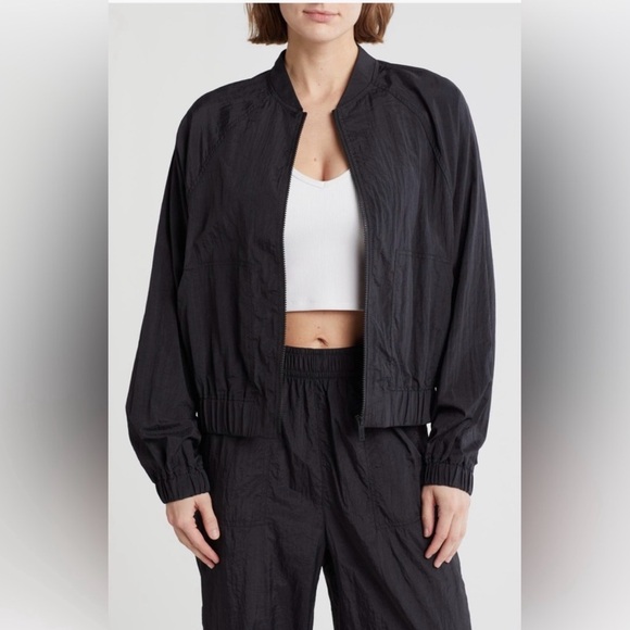 Zella Jackets & Blazers - Zella Women's Black Bomber Jacket Nylon NWT